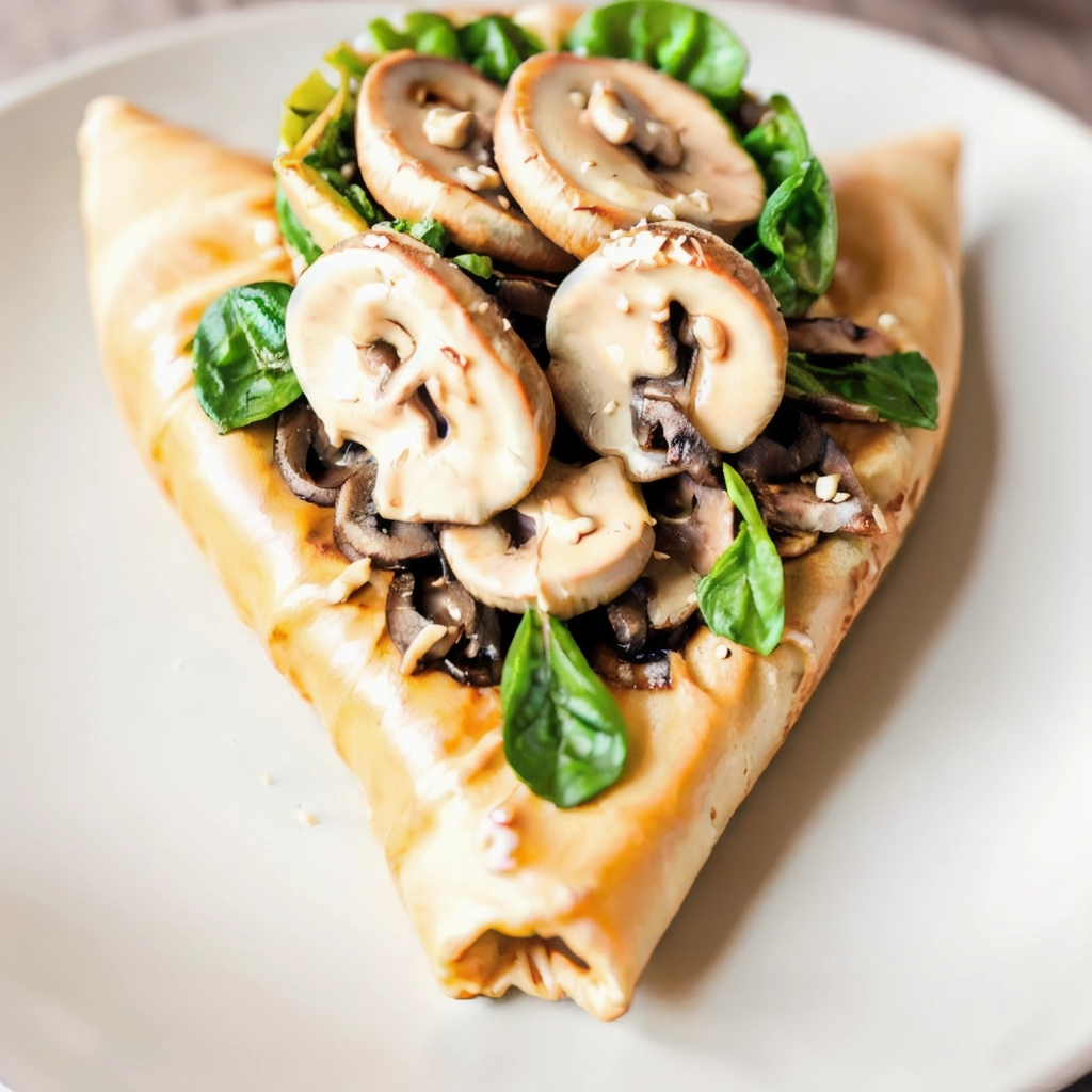 crepe recipe filled with cheese mushrooms and spinach