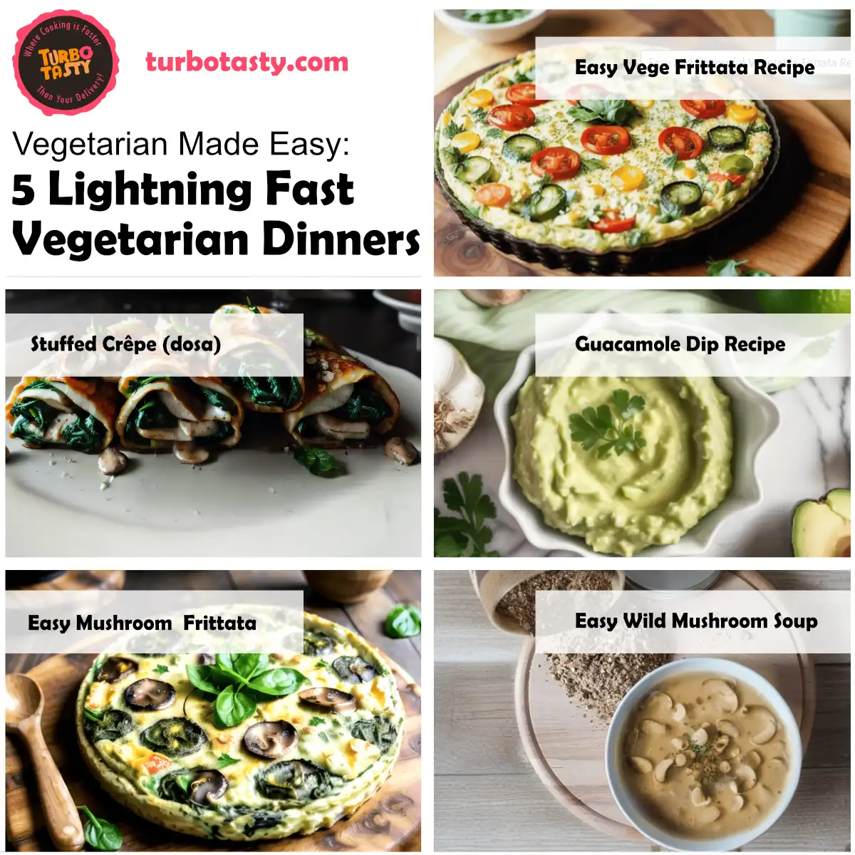 5 easy vegetarian dinner idea recipes