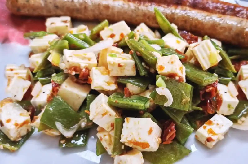 Mediterrean Green Bean Feta Tomato Salad