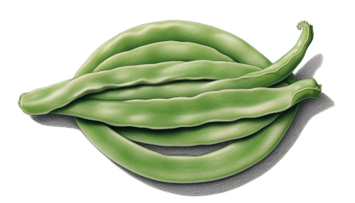 Green Bean Illustration - Green Bean Salad with Feta Cheese