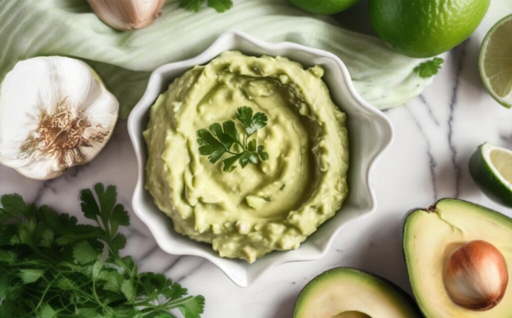 Rich, creamy guacamole emphasizing the health benefits of avocado for a healthy heart