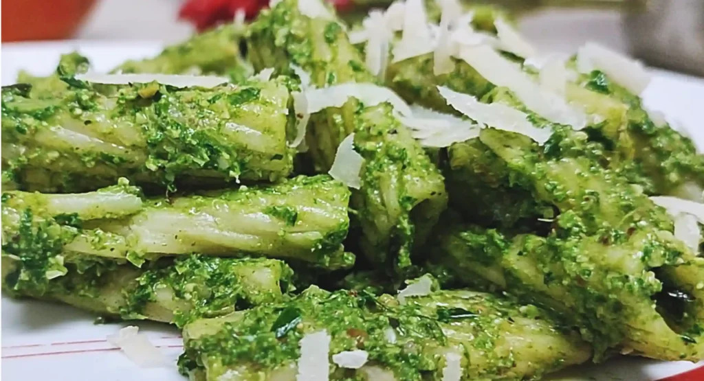 Collard Green Pesto Pasta recipe