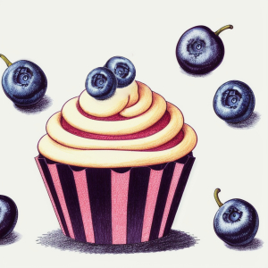 Illustration - Muffin with Wild Blueberry