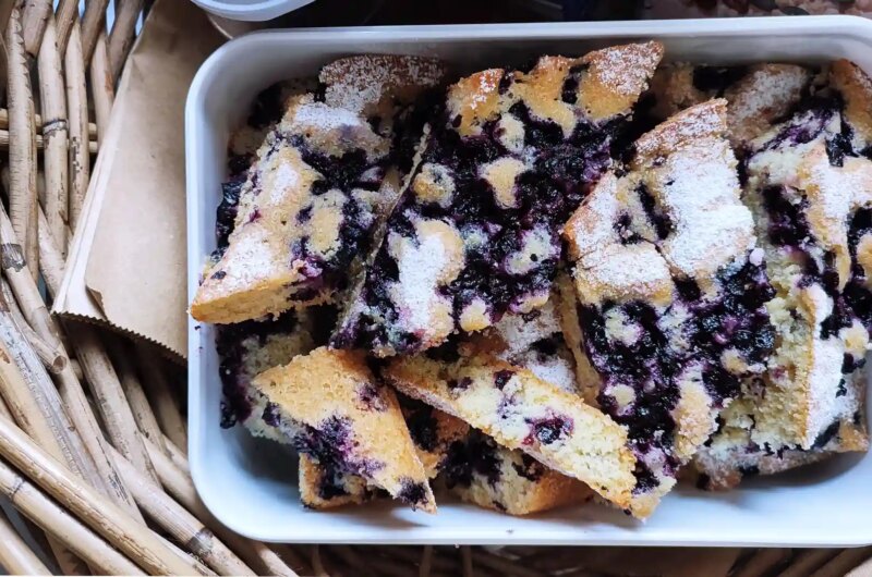 Simple and Quick Wild Blueberry Cake