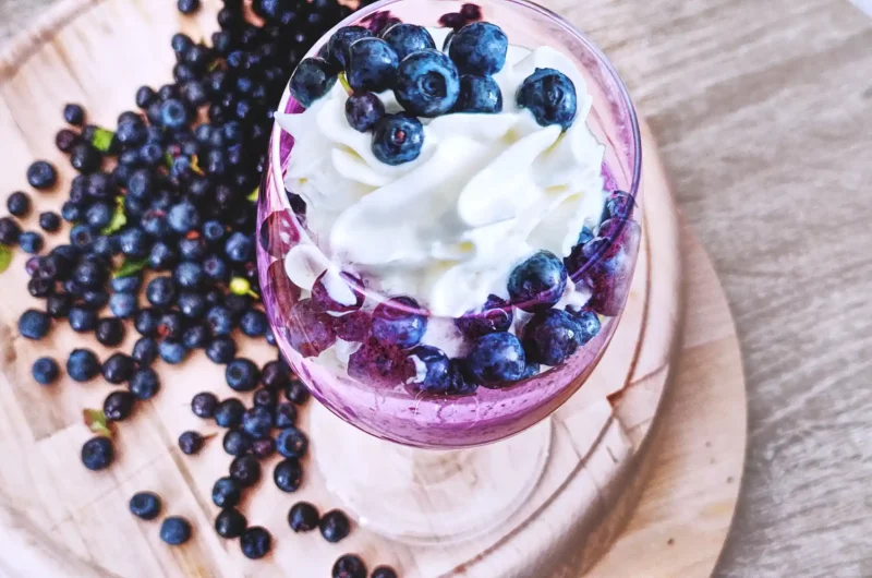 Wild Blueberry Chia Seeds Pudding - Amazing 3-Ingredient Keto Dessert