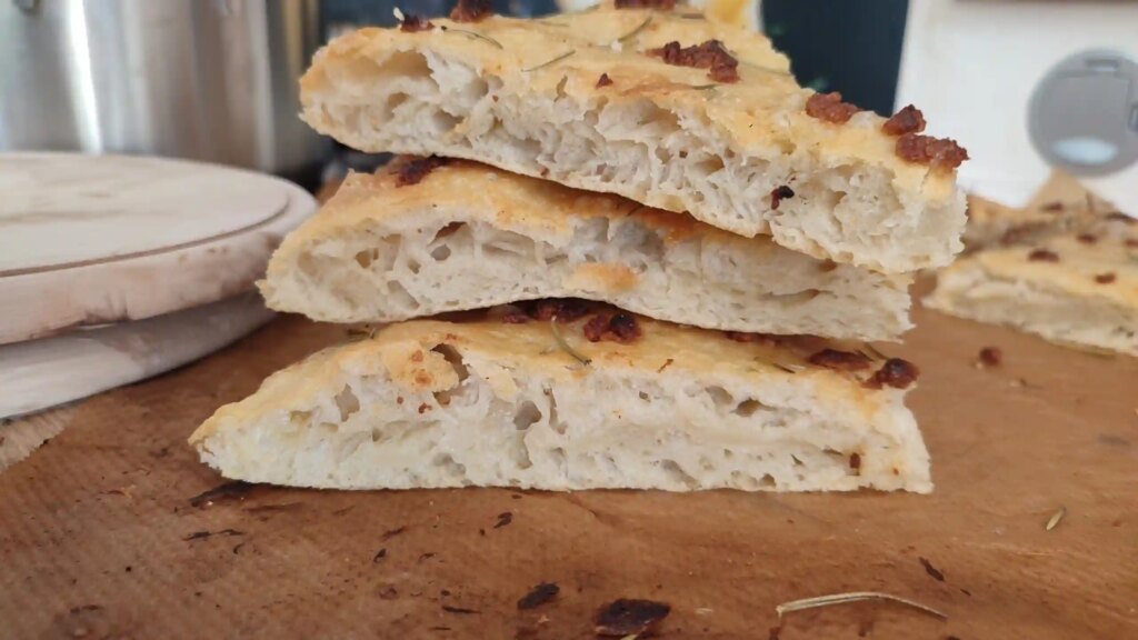 Homemade Focaccia Bread with Kebab Meat