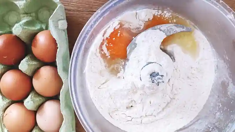 Homemade Pasta Dough with Food Processor - S Blade