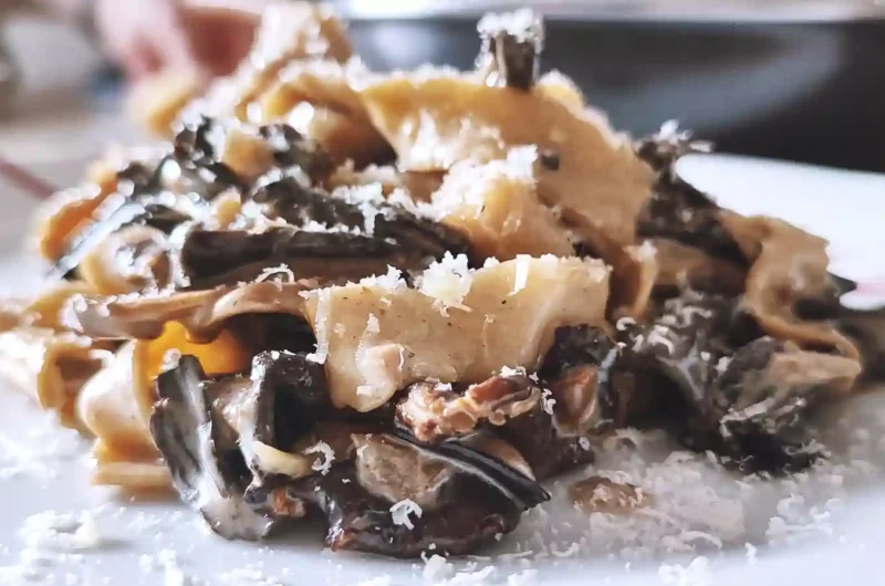 Amazing Black Trumpet Pasta, Dried Porcini and Yellow Foot