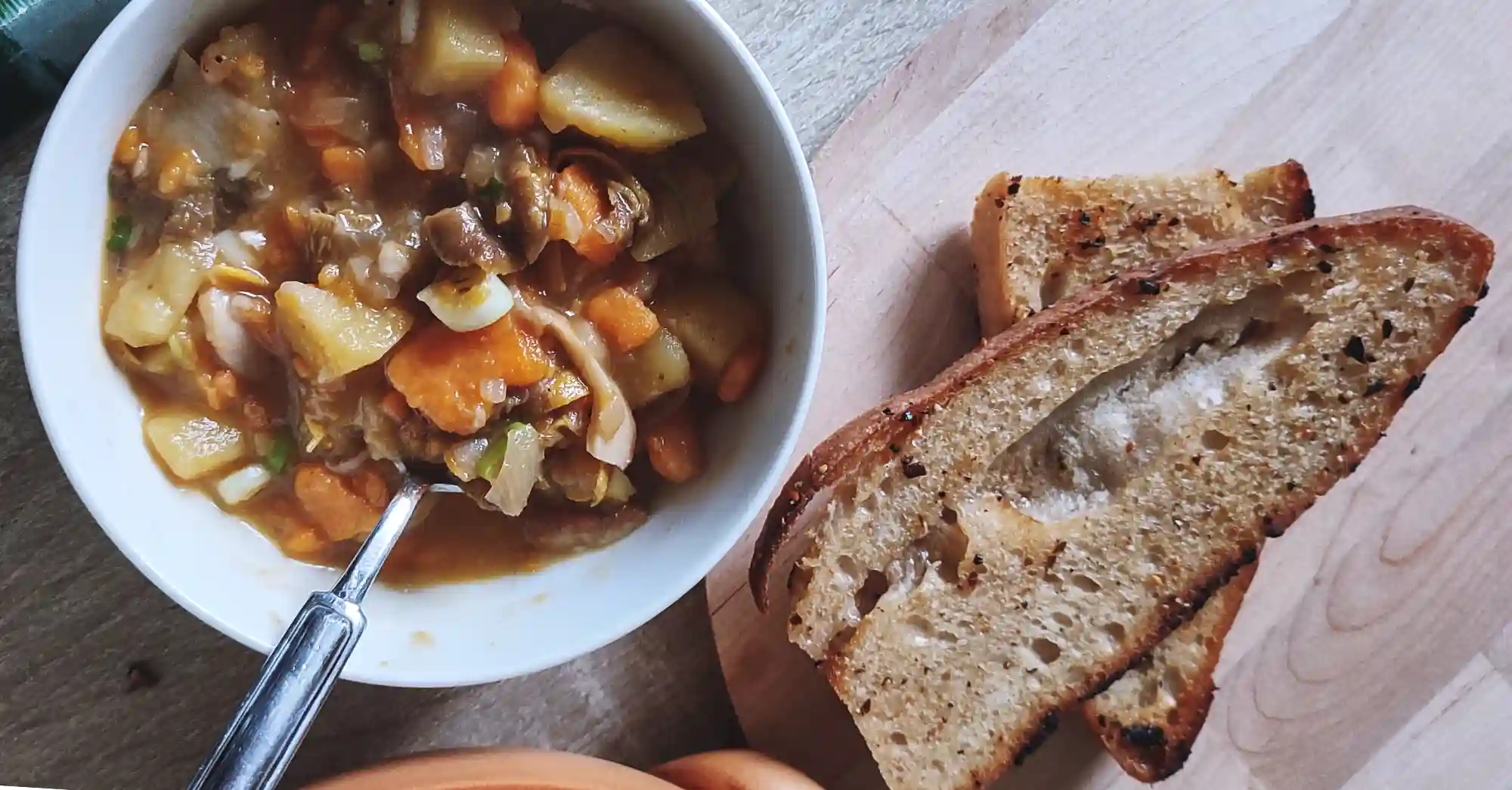 Yellow Foot & Frozen Porcini Mushroom Stew