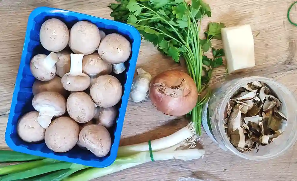 Ingredients for easy Mushroom Pate recipe