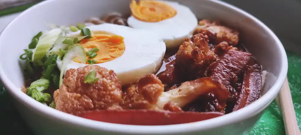 Vegetarian Ramen Broth - Close up image