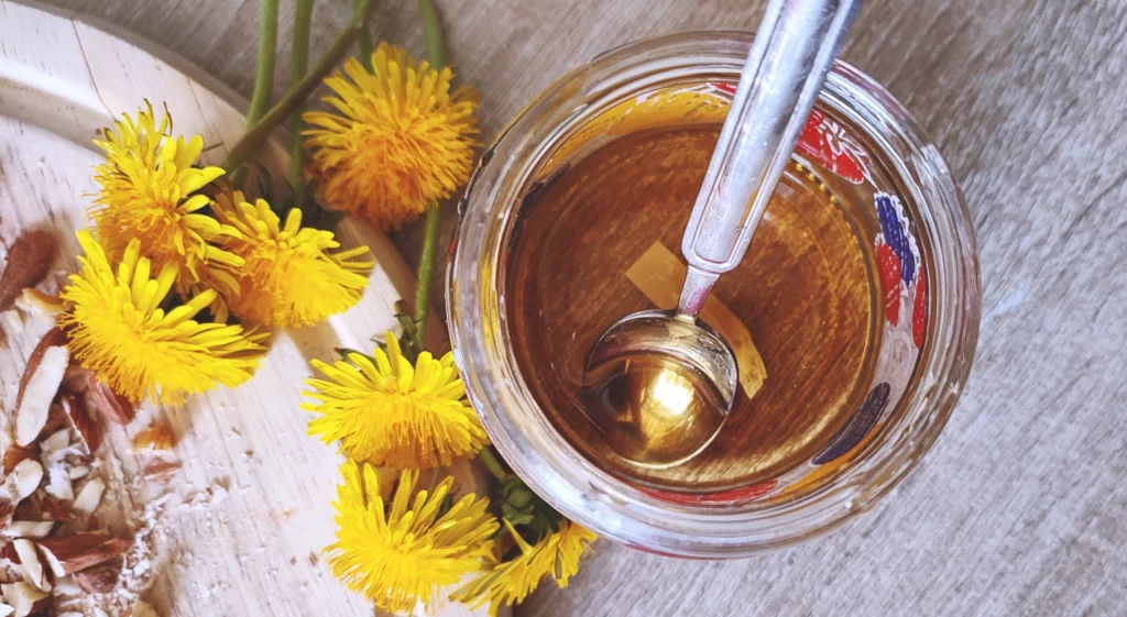 recipe for dandelion honey