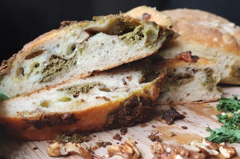 Amazing Wild Garlic Bread With Walnuts (Video)