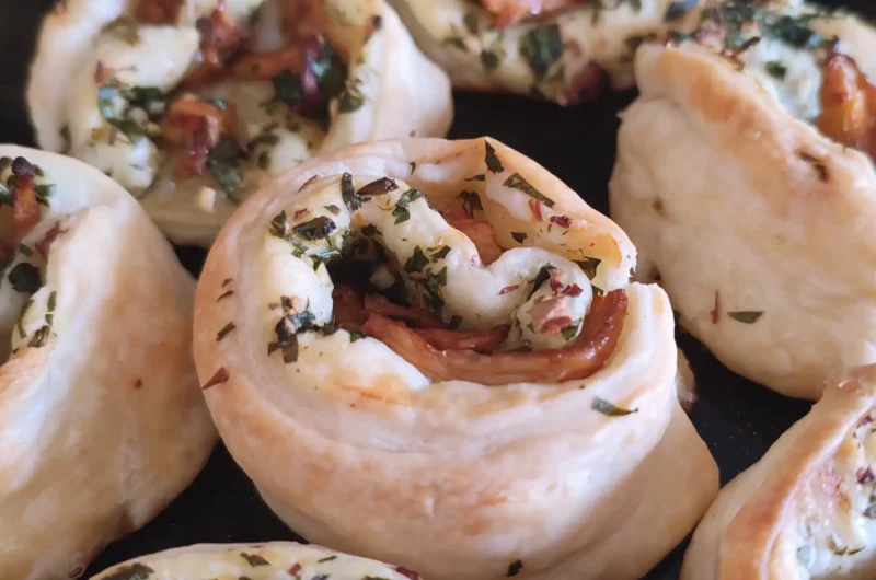 Quick Chanterelle Mushroom Pinwheels