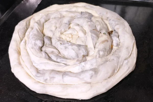 Wild Mushroom Phyllo Pie ready to be baked